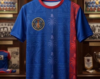 Haiti Soccer Jersey All-Over Print Fan Shirt – Les Bicolores World Cup Supporter Tee