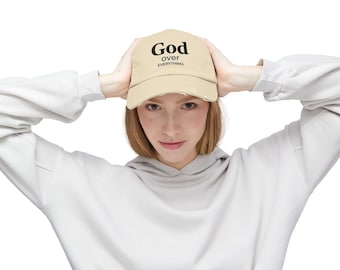 God Over Everything Cap | Religious Distressed Baseball Hat