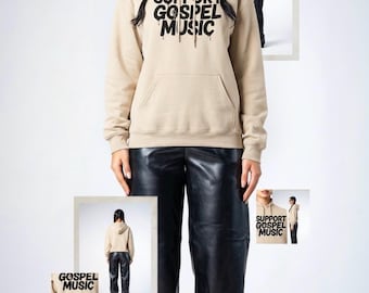 Support Gospel Music Hoodie | Faith Typography Sweatshirt