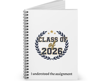 Class of 2026 spiraalvormig notitieboek | Afstudeerjaar Laurel Design