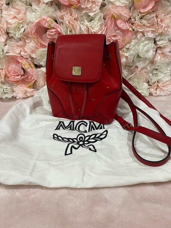 MCM Claudia Studded Drawstring Backpack
