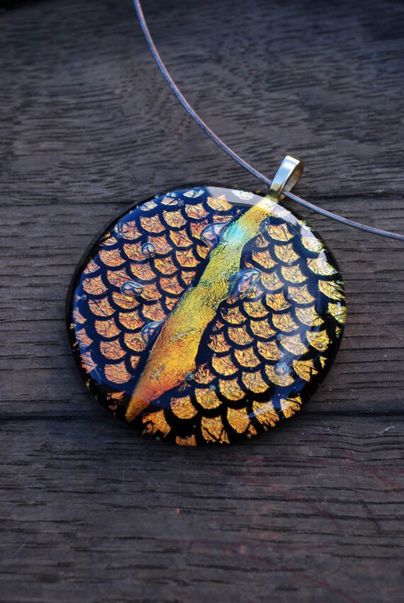 Items Similar To Tangerine Koi Scales Circular Pendant On Etsy Il 570xN.273281470