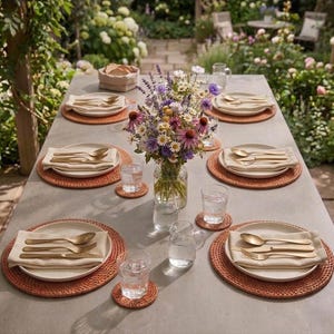 Hand-Woven Rattan Table Mat Collection – Java Artisan Crafted Decor