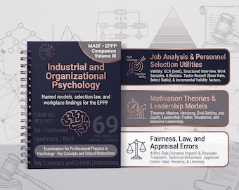 EPPP Industrial-Organizational Psychology Study Guide | I/O Psych Review PDF | Licensing Exam Prep