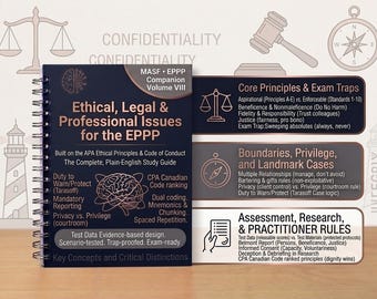 EPPP Ethics, Legal & Professional Issues Study Guide | 82-Page PDF | APA Ethics Code Review