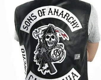 Men’s Vintage California Leather Biker Vest Hoodie – Genuine Cowhide Sleeveless Waistcoat for Men