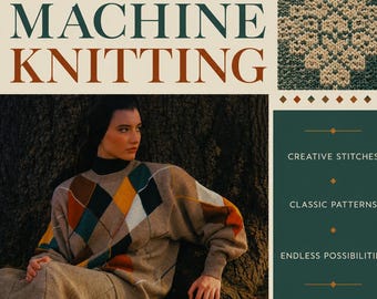 Machine Knitting Patterns PDF | Vintage Sweater Skirt Designs Intarsia Colourwork Machine Knits | Digital Download | Knitting Machine Guide