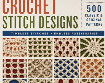 Crochet Stitch Library PDF | Beginner Stitch Sampler | Textured Crochet Stitches Guide | Learn to Crochet Pattern | Digital Download