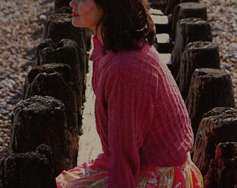 Woven Checks Gansey Knitting Pattern PDF | Vintage Collared Sweater | Textured Basket Weave Jumper | Digital Download | 4 Ply Knit Pattern