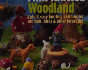 Mini patrones de punto fáciles y adorables para animales, pájaros y criaturas del bosque. Libro de punto vintage. Juguetes del bosque. Patrones de punto para hacer tú mismo.