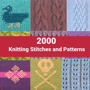 2000+ stickstygn och mönster - Ultimata kollektionen | Flätor Spets Färgmönster Ribbor Kantband | Nybörjare till avancerad | PDF-nedladdning