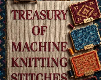 Machine Knitting Stitches PDF | Stitch Treasury Library | Fair Isle Colourwork Motifs Guide | Digital Download | Knitting Machine Reference