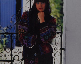 Peruvian Knitting Pattern Set PDF | Vintage Folk Dolman Jacket Skirt Hat | Fair Isle Colourwork Outfit Digital Download Double Knit Pattern