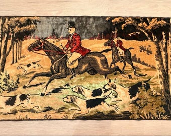 Tapiz de pared de caza vintage