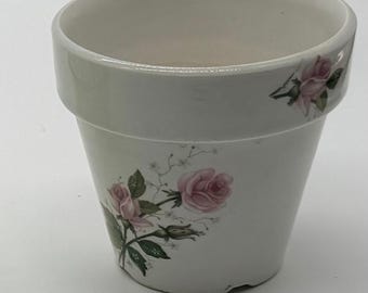 Pink Flower Mini Pot | Plant Pot | Cottagecore