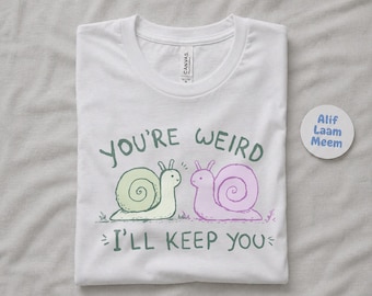 Camiseta para parejas raras, camiseta divertida para novias, camiseta divertida para novios, camiseta gráfica para mejores amigos raros, camiseta linda para relaciones, regalo divertido de aniversario