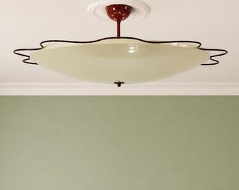 Moderne golfdesign-plafondlamp | Decoratieve semi-inbouw kroonluchter