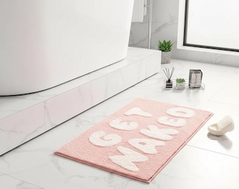 Get Naked Badematte Lustiger Badezimmer Teppich Pink rutschfeste Bodenmatte