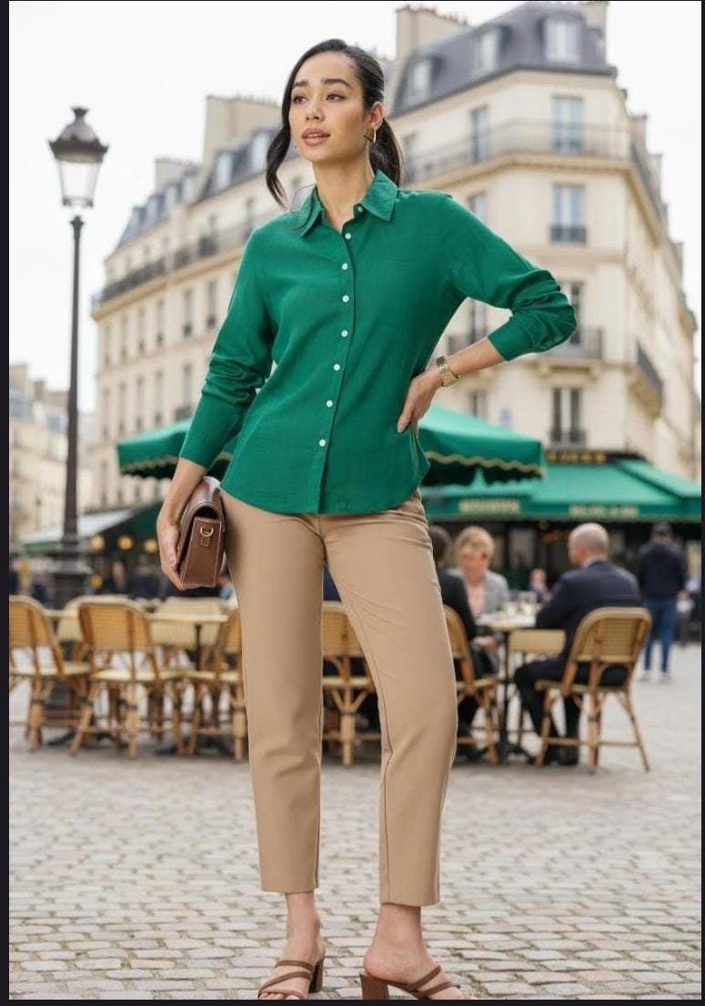 Emerald Green Button Down Shirt - Etsy