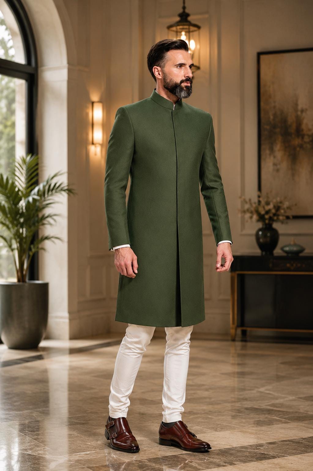 knee length dresses for ladies Mina Sherwani Dress main image 0