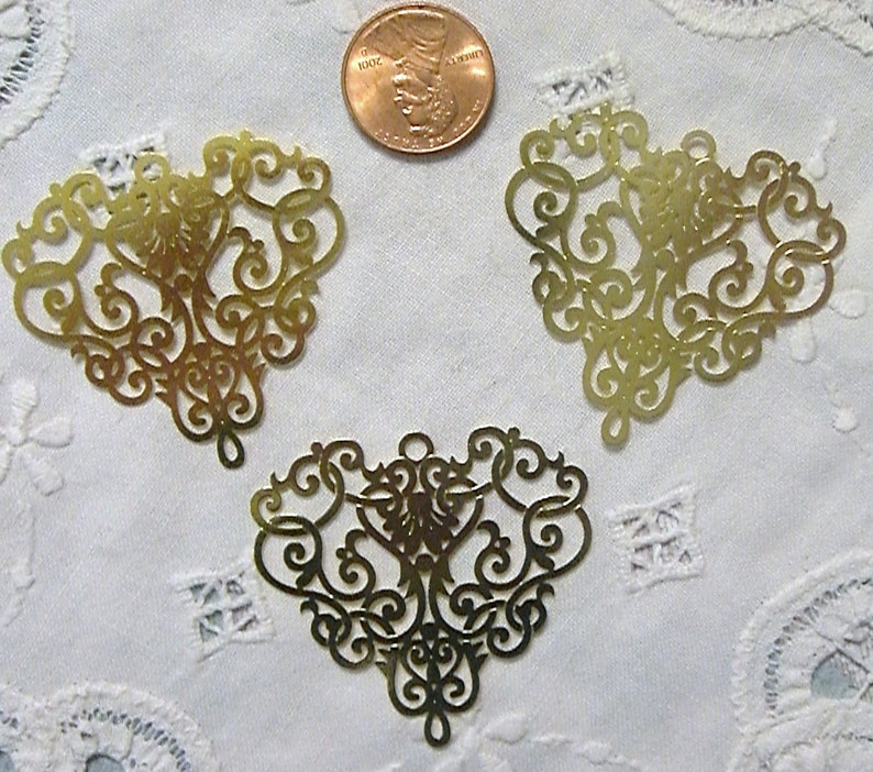 Plated Brass Filigree Jewelry Finding laser lace Etsy