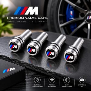 M Style Aluminum Car Door Lock Pins, Sporty Interior Upgrade (4 Pack)