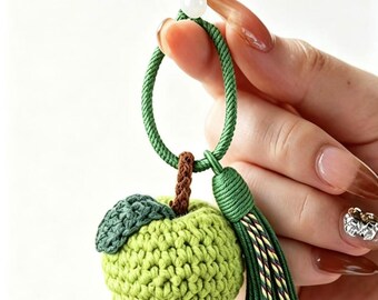 Llavero de fruta de crochet