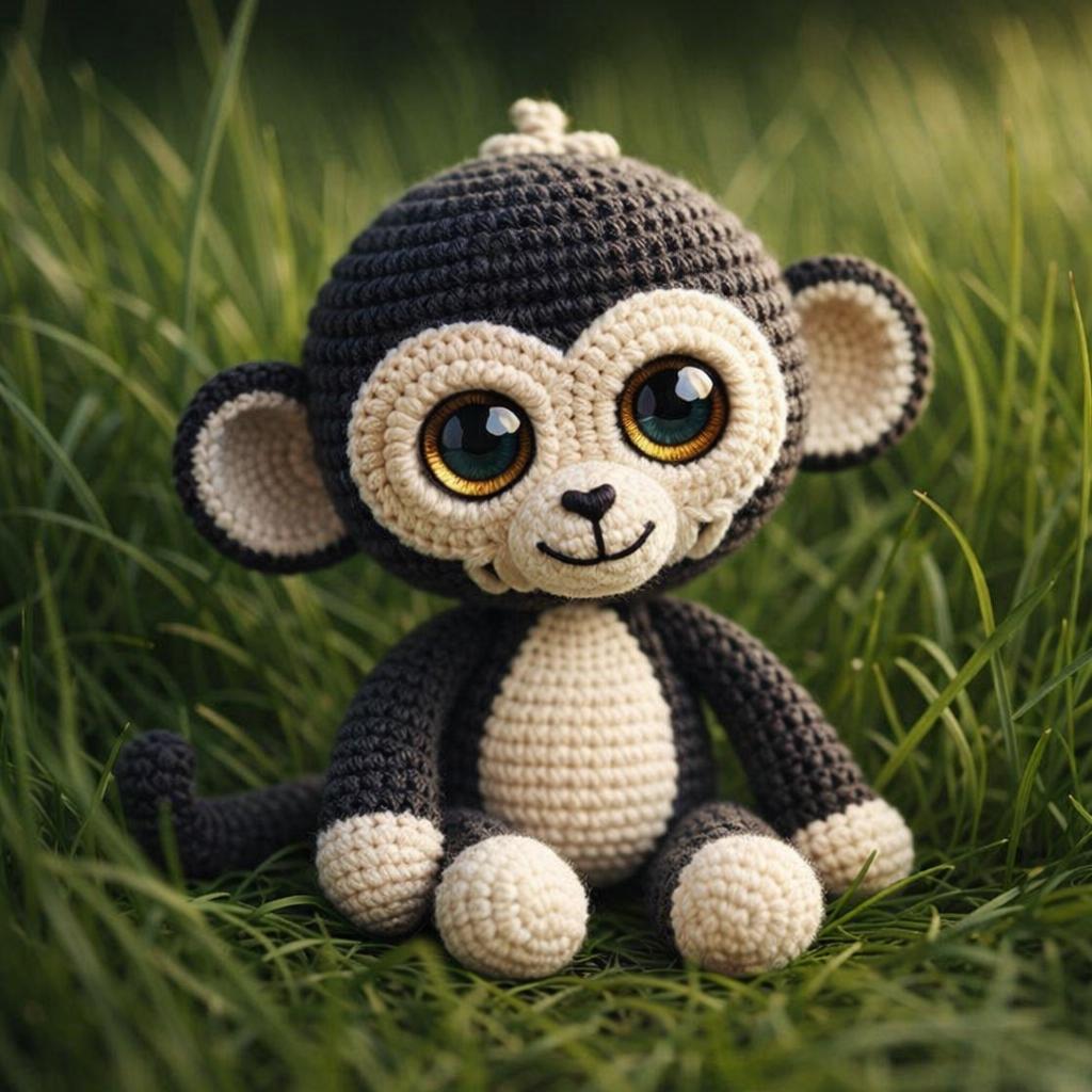 Crochet Monkey Pattern PDF, Cute Amigurumi Monkey Tutorial, Kawaii ...