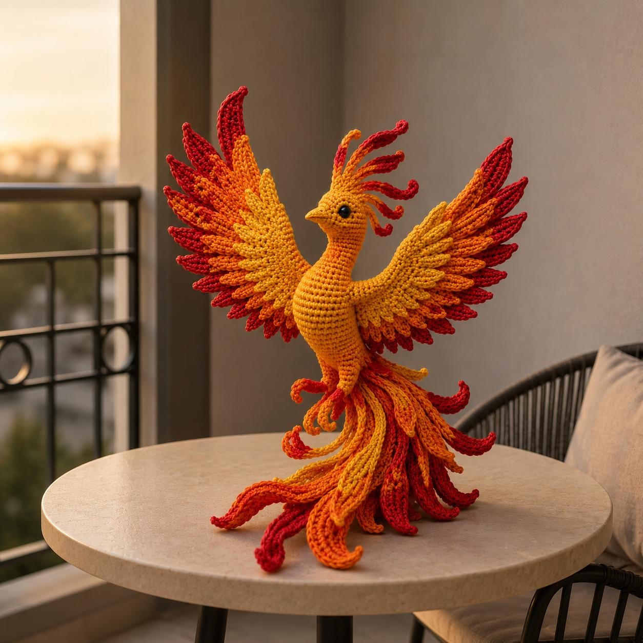 Phoenix Crochet Patterns for a Mythical Bird in Yarn 8 Realistic Phoenix Amigurumi Fantasy Bird