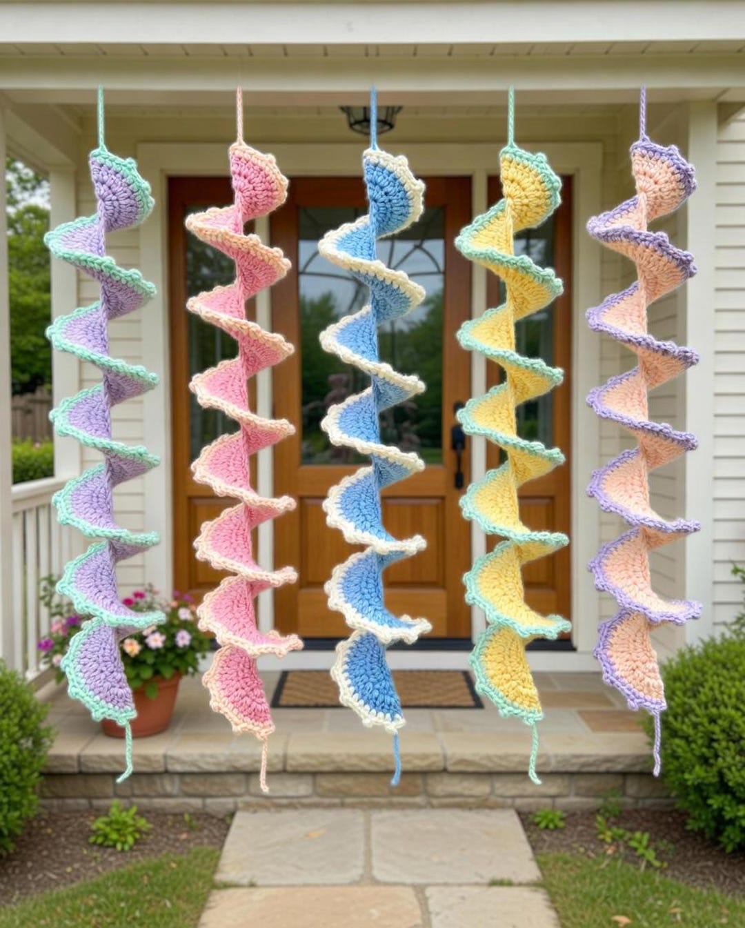 Wind Spinner Instructions.pdf Crochet Wind Spinner Pattern PDF, Spiral Hanging Decor, DIY Boho Garden ...
