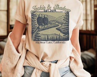 Jackie & Shadow Bald Eagle Shirt Big Bear Lake, Wildlife Nature Graphic Tee, Bird Lover Gift, Unisex T-Shirt