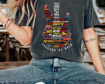 Classic Rock Guitar Shirt, Unisex Music Lover T-Shirt, Vintage Concert Tee, Soft Rock Band Inspired Gift