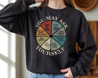 Talking Heads You May Ask Yourself Shirt, Once In A Lifetime Lyrics Sweatshirt, Vintage Music Graphic Tee, David Byrne Fan Gift