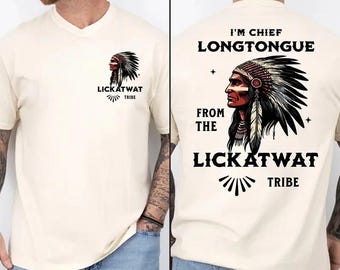 Funny Adult Humor T-Shirt, Chief Longtongue Joke Shirt, Sarcastic Meme Graphic Tee, Gag Gift For Men