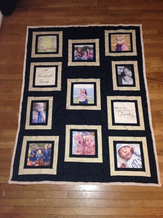 Items similar to Customized Photo Blanket on Etsy