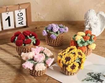 Crochet Flower Coaster Pattern PDF – Round Floral Coaster Tutorial, Cute Cup Holder, DIY Home Decor, Instant Download