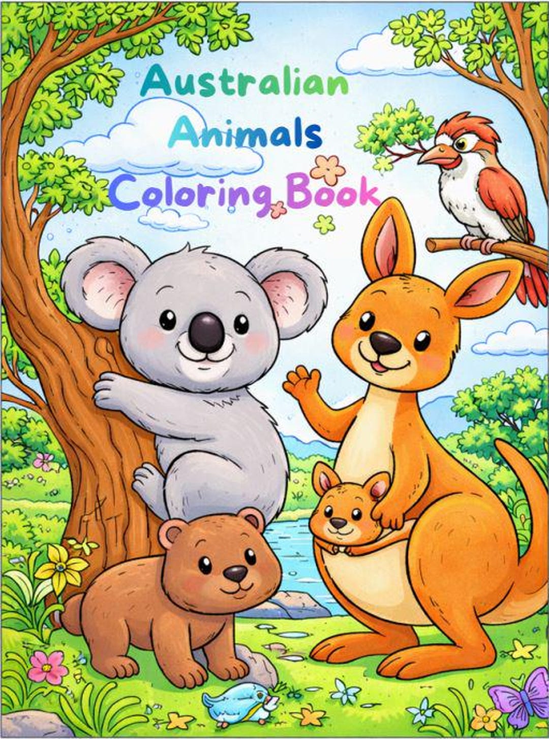 Australian Animals Coloring Book - Etsy