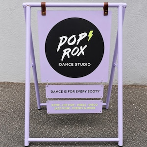 Custom A-Frame Sidewalk Sign, Double-Sided Business Display, Brand Logo Pavement Sign