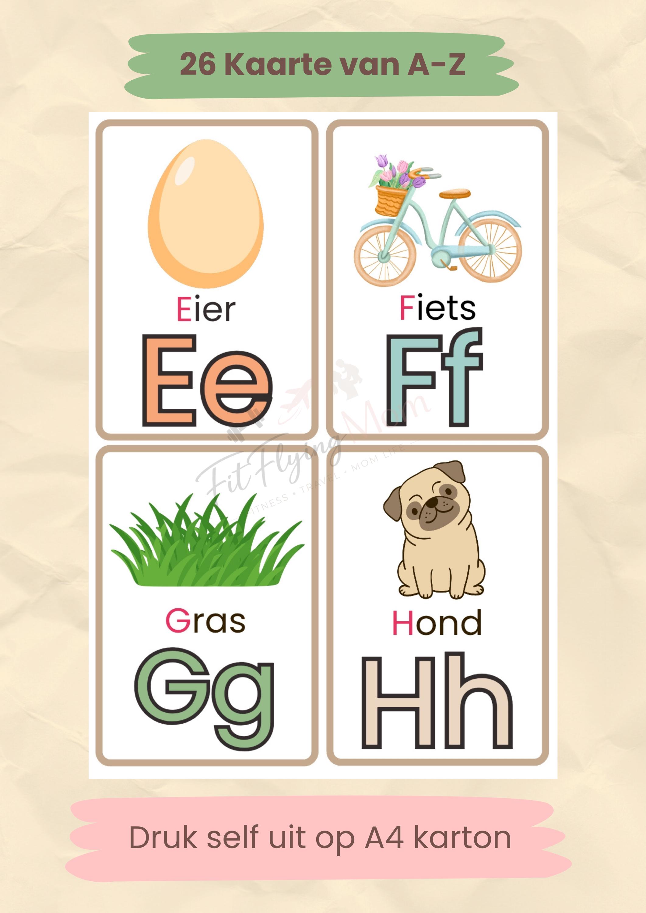 Afrikaans Alphabet Flashcards | for Kids | Toddler Cards | Afrikaanse