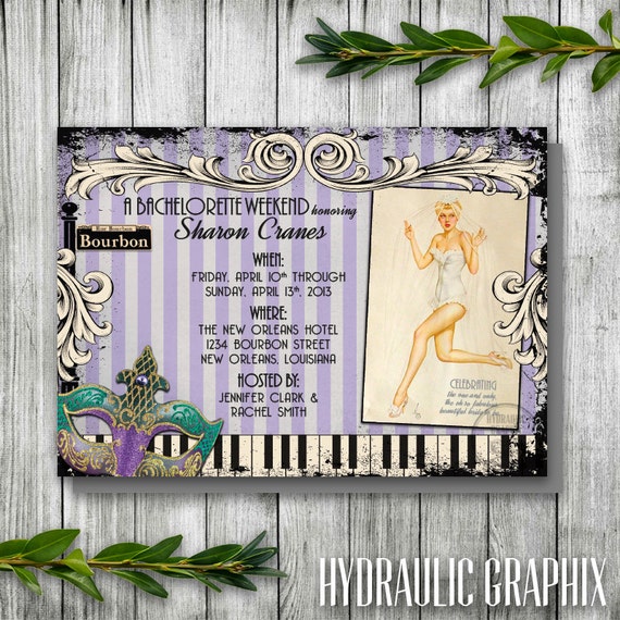 Bachelorette Party Invitations New Orleans 3