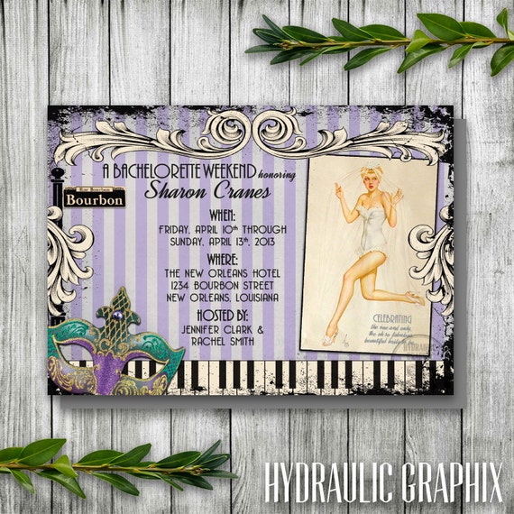Bachelorette Party Invitations New Orleans 3