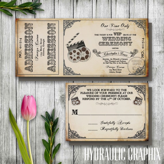 Movie Theater Wedding Invitations 10