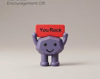 You Rock Desk Pet Pocket Hug, Coworker Appreciation Gift Bulk, Funny Motivational Stone Ornament, Cute Office Decor, Employee Team Favor