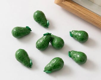 Cute Avocado Fridge Magnet Kawaii Kitchen Decor, Miniature Fake Food Polymer Clay Coworker Gift, Funny Foodie Refrigerator Accessories