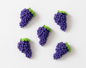 Mini Grape Refrigerator Magnetic Kitchen Decor Set, 5 pieces total, Mini Fruit Refrigerator Magnetic Home Decor Gift,Kitchen Decoration