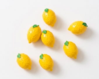 Lemon Refrigerator Magnet Set, Hand Painted Fruit Decor for Kitchen, Cute Food Magnet Gift for Her, Farmhouse Summer Kitchen Accessories