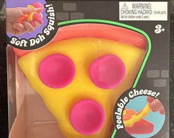 NeeDoh Squeezza Pizza Juguete antiestrés Trozo de pastel NUEVO EN CAJA