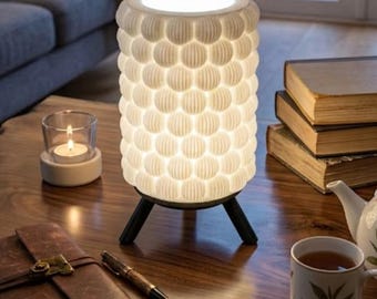 3D Printed Designer Tealight Lamp – Soft & Geometric Ambiance