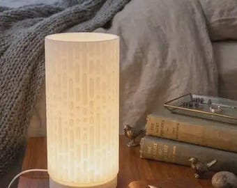 Geometric Pixel Design Table Lamp, RGBW LED Lighting, USB, 3D Printed