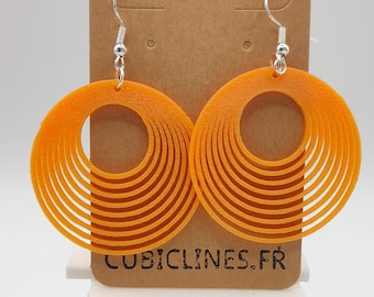 Orecchini a cerchio "Eclipse" stampati in 3D | Gioielli in PLA organici e grafici | Design minimalista di Cubic Lines
